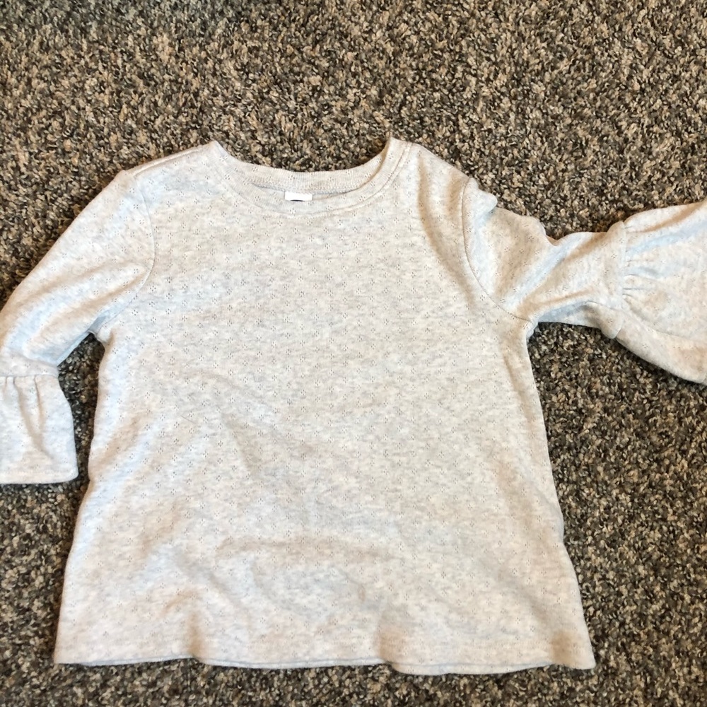 Gray bell sleeve shirt